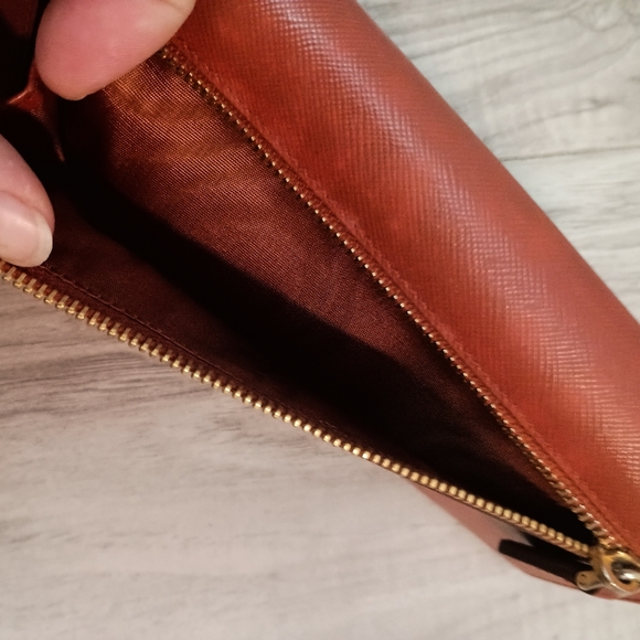 PRADA Orange plain long wallet for women - Picture 12 of 14